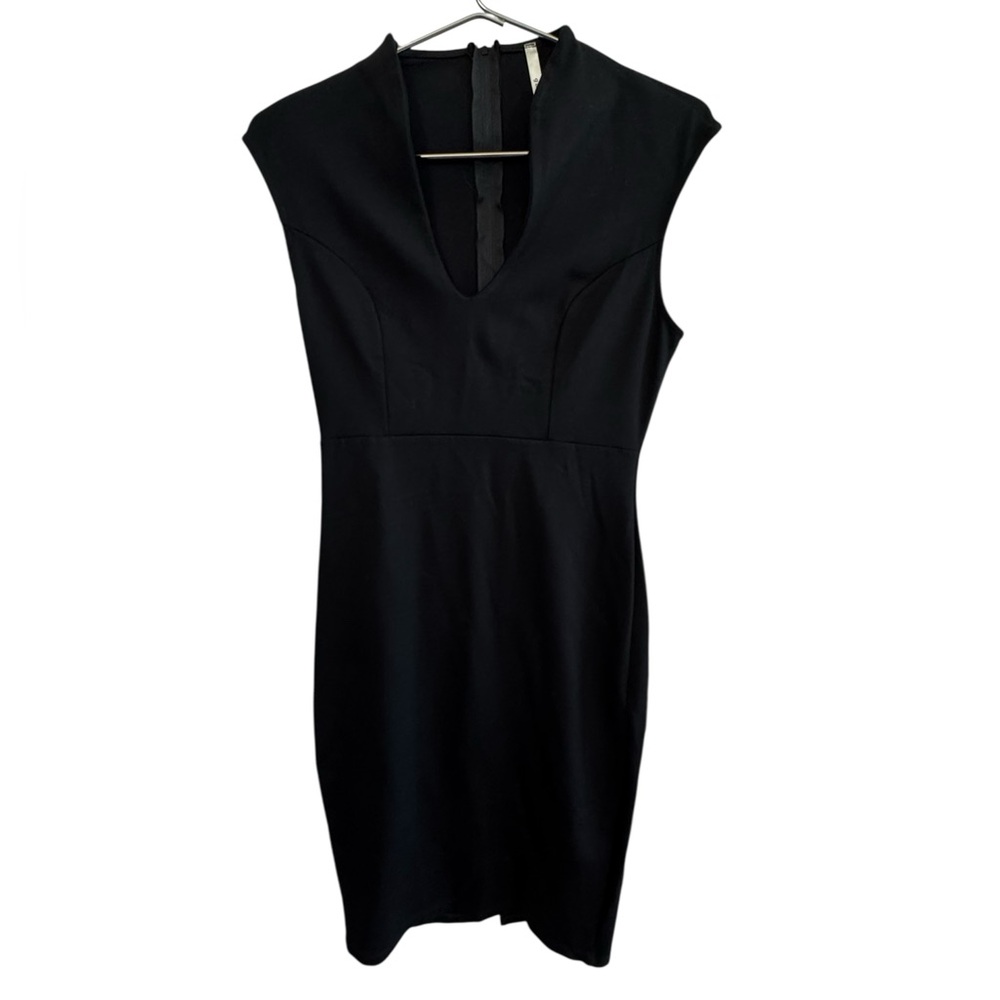Elegant High End Rayon Blend Glare Retro Modern Women’s L Black Dress MINTY